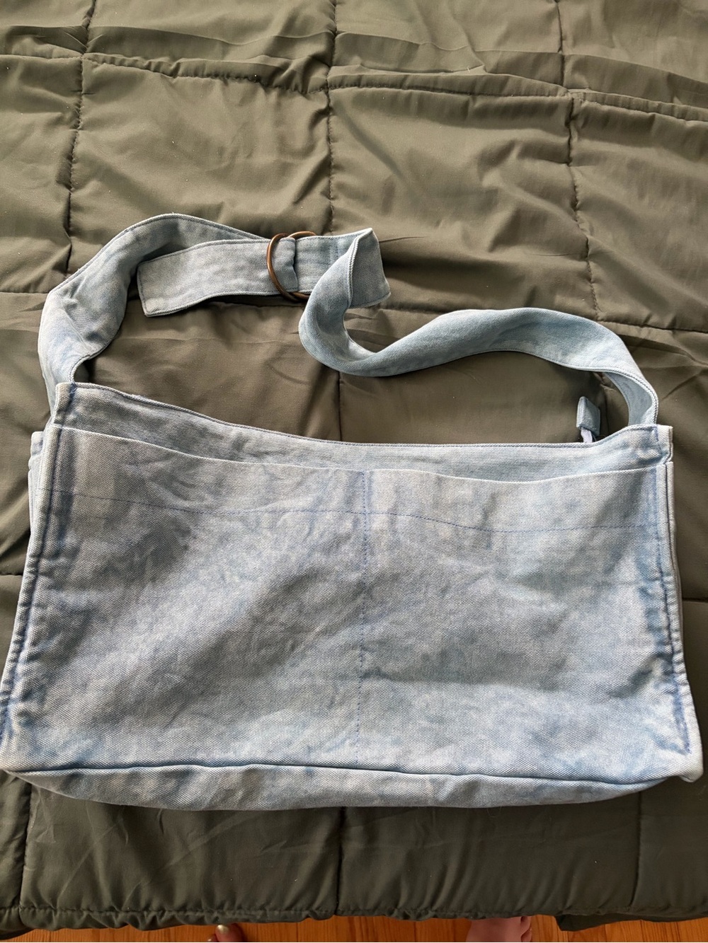 Free People Light Wash Denim Bag